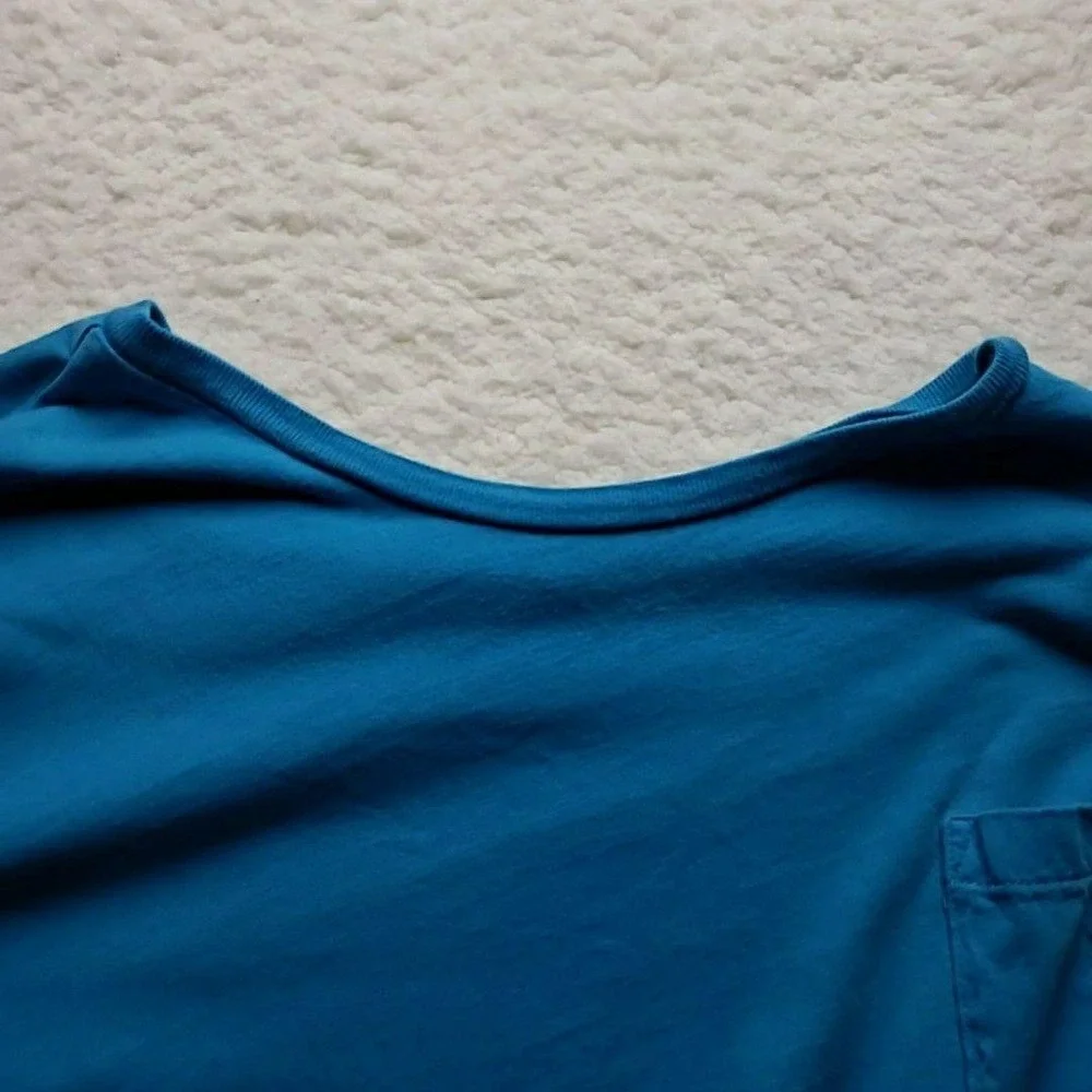 Polo Ralph Lauren Shirt Mens 2XL Blue Crewneck Pocket Pony Logo Tagless Tee